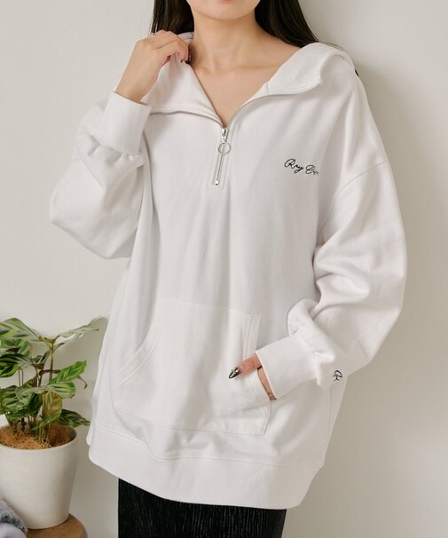 【RAY CASSIN】ハーフジップフードチュニック