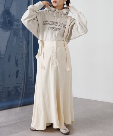 【CIAOPANIC TYPY】リメイクワッフルジャンパースカート