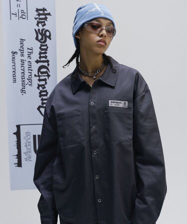 【WHO'S WHO gallery】【Sourcream】ツイルワークシャツ