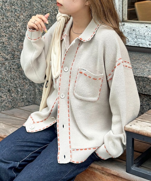 【CPCM】ハンドステッチニットシャツ ハンドステッチニットシャツ｜パルグループアウトレットの