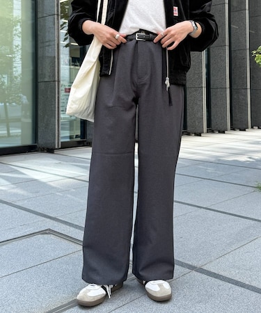 ハイウエストストレートスラックス