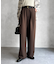 ベルト付きタックワイドパンツ