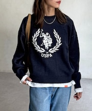 【U.S. POLO ASSN.】ジャガードニットプルオーバー