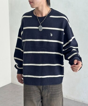 【U.S. POLO ASSN.】クルーネックニット