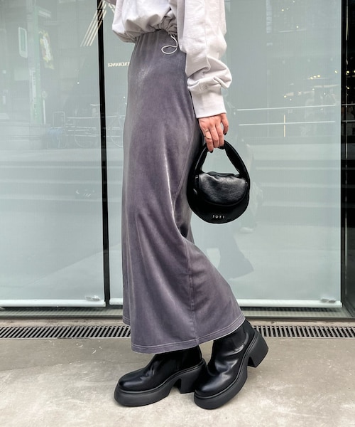 美品　Rene　ベロアバルーンスカート アシンメトリーバルーンスカート