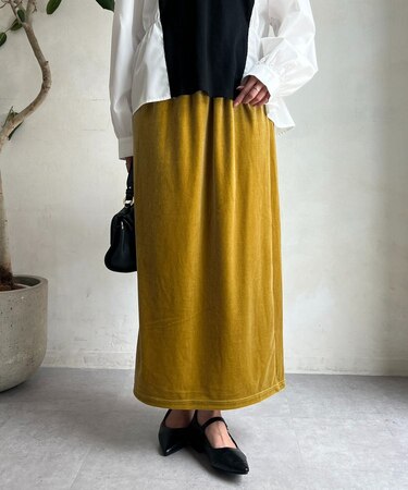 ベロアナロースカート