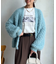 ラメフラワーフェザーモールカーデ