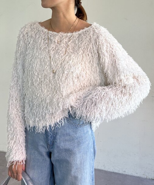 【SHENERY】フェザーニットファジートップス