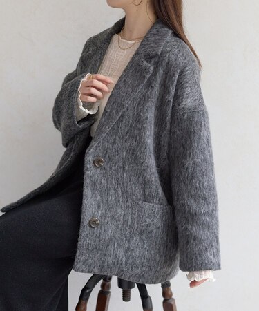 シャギーミドルコート