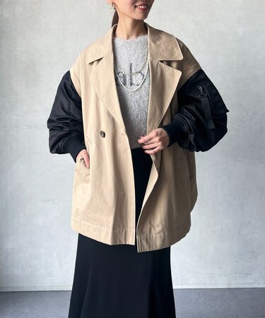 MA-1スリーブ2WAYハーフコート