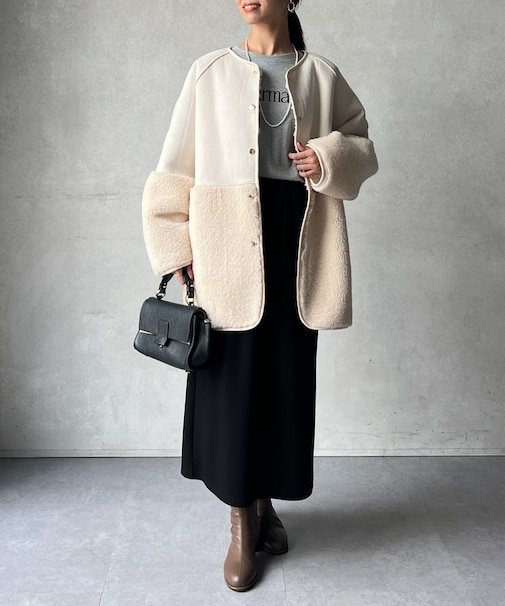 ボア×ムートンコート