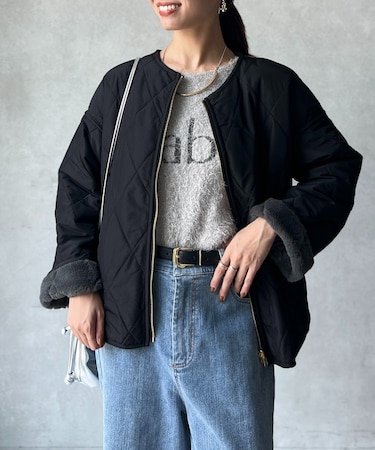 ファー×キルティングリバーシブルジャケット