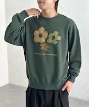 フラワーパッチワークスウェット