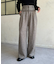 ツイード切替フリンジタックパンツ