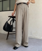 タックストレートスラックス