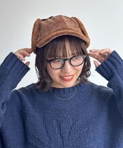 コーデュロイフライトキャップ