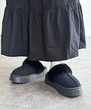 厚底ムートンシューズ