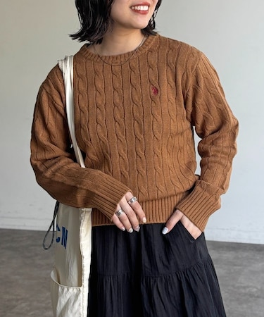 【U.S. POLO ASSN.】ケーブルニット