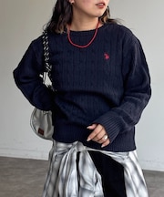 【U.S. POLO ASSN.】ケーブルニット