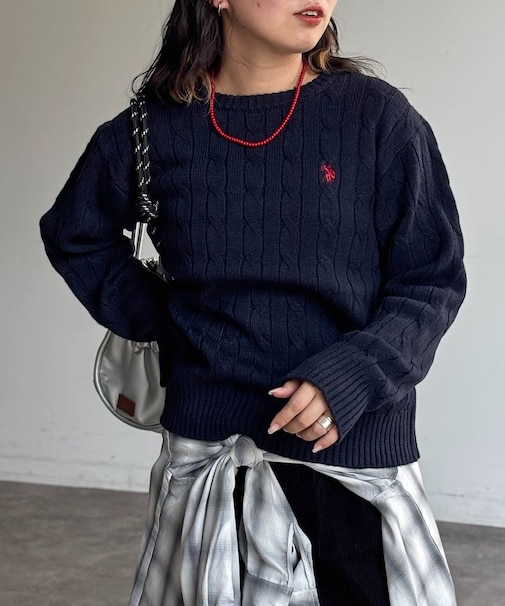 【U.S. POLO ASSN.】ケーブルニット
