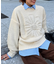 同色花柄ジャガードニット