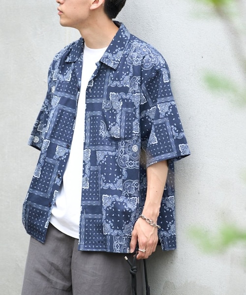 アフリカンデザイン カットソー vintage バティック柄 ワンピース