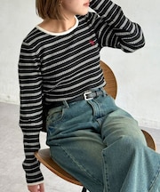 【U.S. POLO ASSN.】クルーネックリブニット