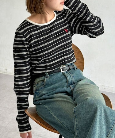 【U.S. POLO ASSN.】クルーネックリブニット