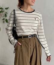【U.S. POLO ASSN.】クルーネックリブニット