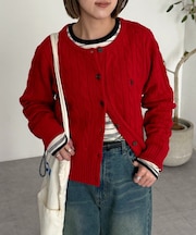 【U.S. POLO ASSN.】ケーブルカーディガン
