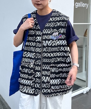 【CIAOPANIC TYPY】【SG】デニム総柄ロゴベスト