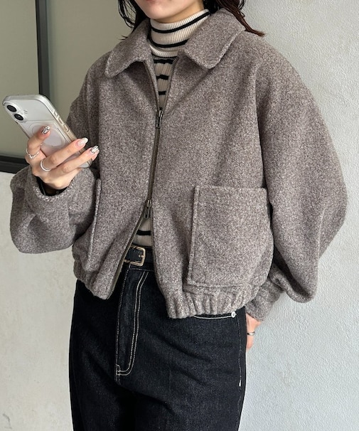 ステンカラーブークレブルゾン