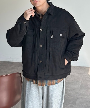 フェイクスエードトラッカージャケット