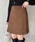 スエードラップミニスカート