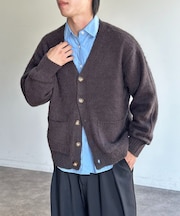 モヘア混シャギーカーディガン