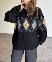 モヘア混シャギーニット