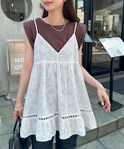 【Discoat】生地刺繍キャミチュニック