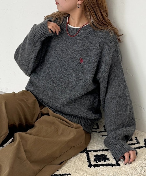 【U.S. POLO ASSN. 】MIXニット