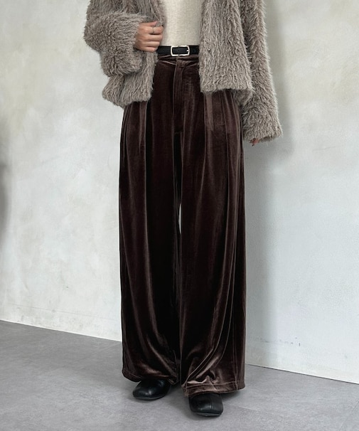 2タックベロアパンツ
