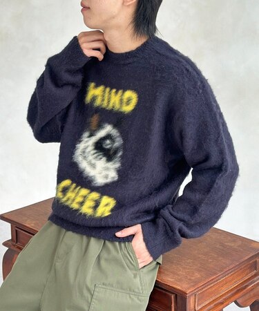 アソートモチーフシャギーニット