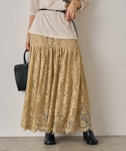 【Loungedress】ヴィンテージライクレーススカート