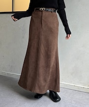 FスエードIラインスカート