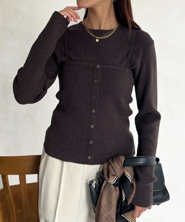 ニットプルオーバー×ニットビスチェセット