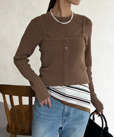 ニットプルオーバー×ニットビスチェセット