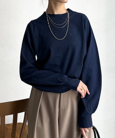 ウォッシャブル変形スリーブニット