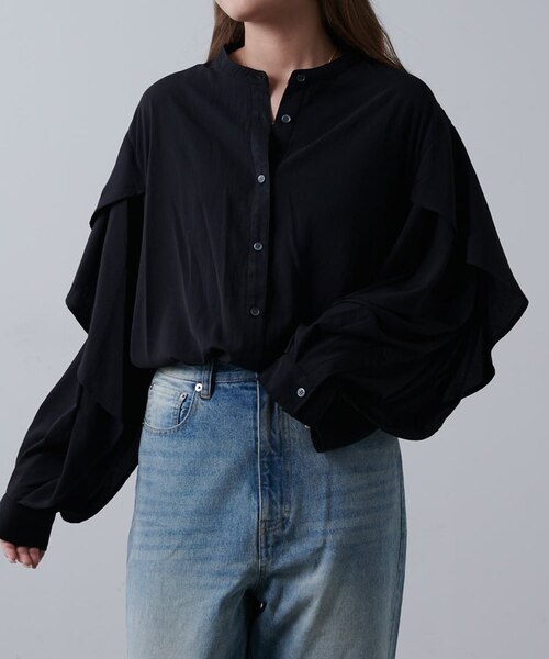 Lui's】ラッフルスリーブシャツ｜パルグループアウトレットの