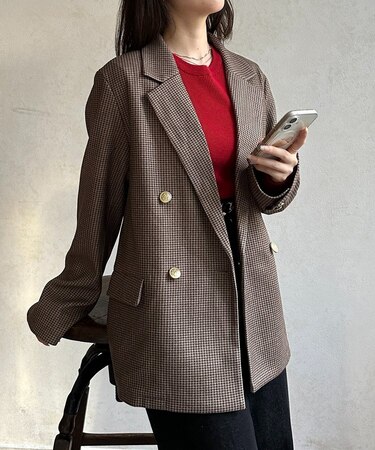 GOLDボタンメルトンテーラードジャケット