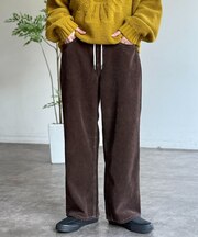 コーデュロイワイドパンツ