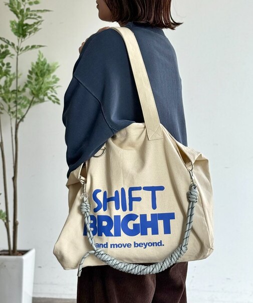 パラコードショルダーキャンバスロゴトート