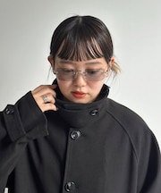 メタルフレームリムレスメガネ